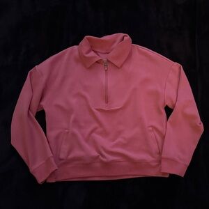 Women's Coral XL Recreation Qtr Zip Fleece Pullover